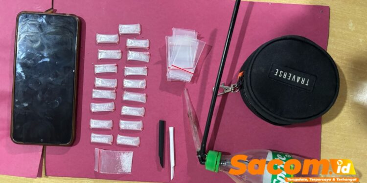 Polsek Samboja Tangkap Pengedar Sabu di Rumahnya, 18 Poket Diamankan